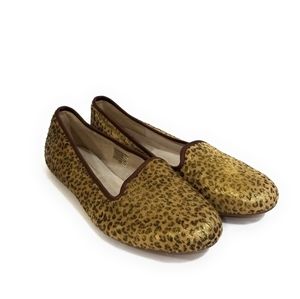 UGG Alloway Metallic Leopard Calf Hair Flats 10